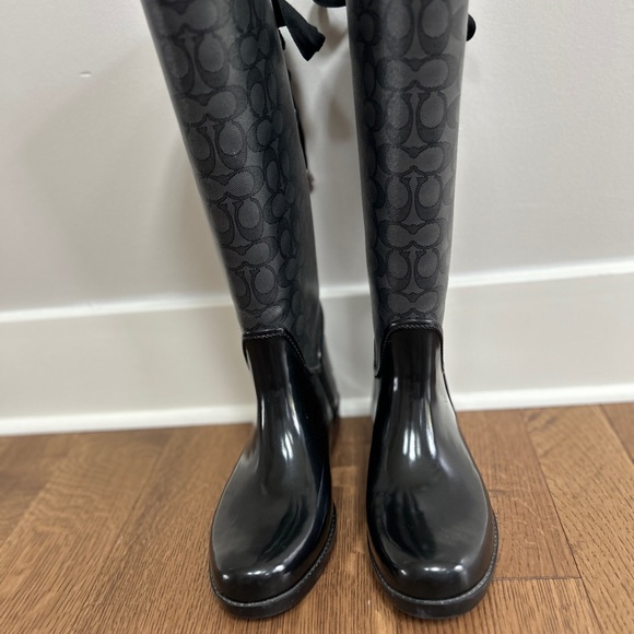 Coach Tristee Black Rain Boot - Picture 4 of 10